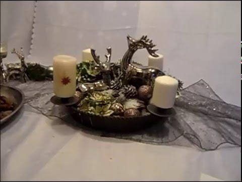 DIY:keka edle Advent und Weihnachts Tisch DEKO ,Kerzen DEKO selbst gemacht