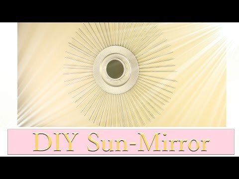 DIY Sun. Sunburst Mirror- Sonnenspiegel - Upcycling Papier.Zeitungen