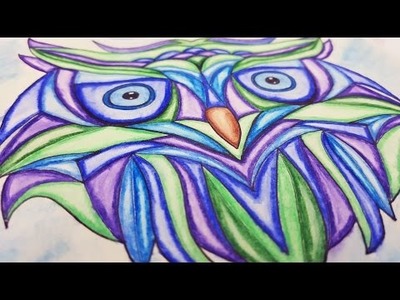 DIY Tutorial ♥ OWL | Eule ♥  how to draw with ✎ watercolor pencils | Aquarellstifte ✎