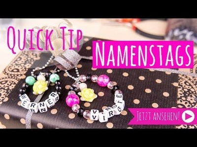 [Quick Tipp] Namenstags aus Perlen | DIY Geschenke verpacken