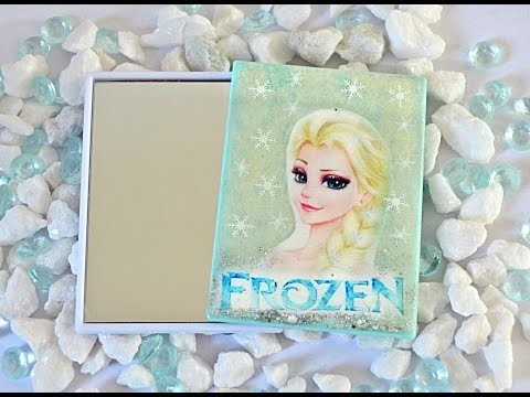 DIY  Handspiegel Frozen (mit Nailart)
