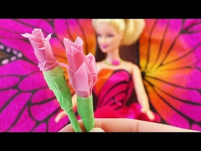 Barbie Rose selber basteln Deutsch | DIY Barbie Spielzeuge | Basteln mit Papier