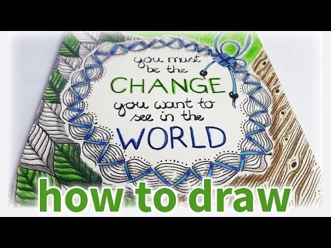 DIY Tutorial ♥ Speed Drawing ♥ Colorful Zentangle | Motivational Saying