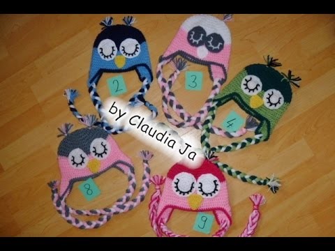 Eulenmütze häkeln - Mütze - Kindermütze - Tiermütze - Uhu - Eule - crochet