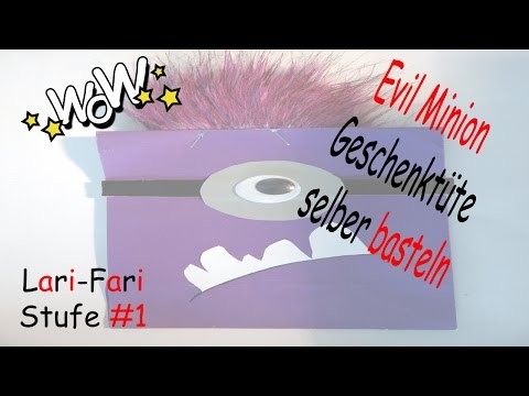 Evil Minion Geschenktüte selber basteln - DIY - Geburtstagstüte selber machen