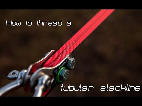 How to thread a tubular slackline (DIY)