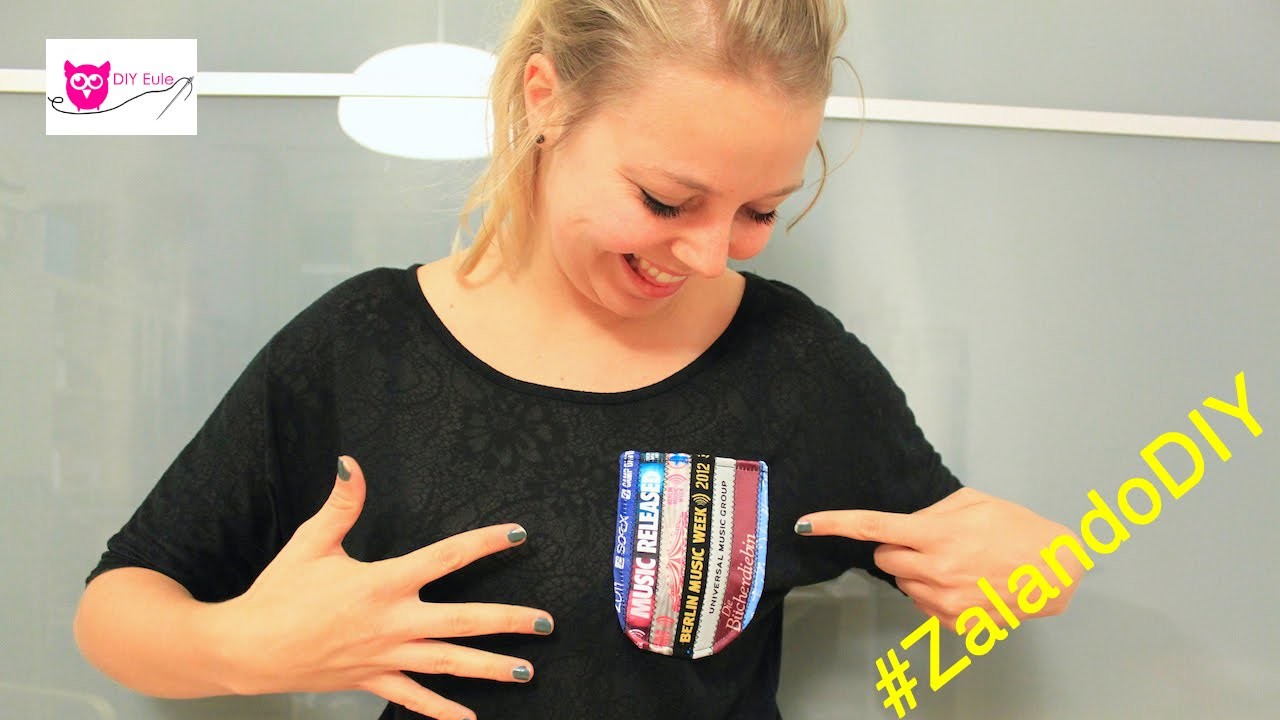 DIY Eule: #ZalandoDIY T-Shirt Tasche aus Festivalbändchen