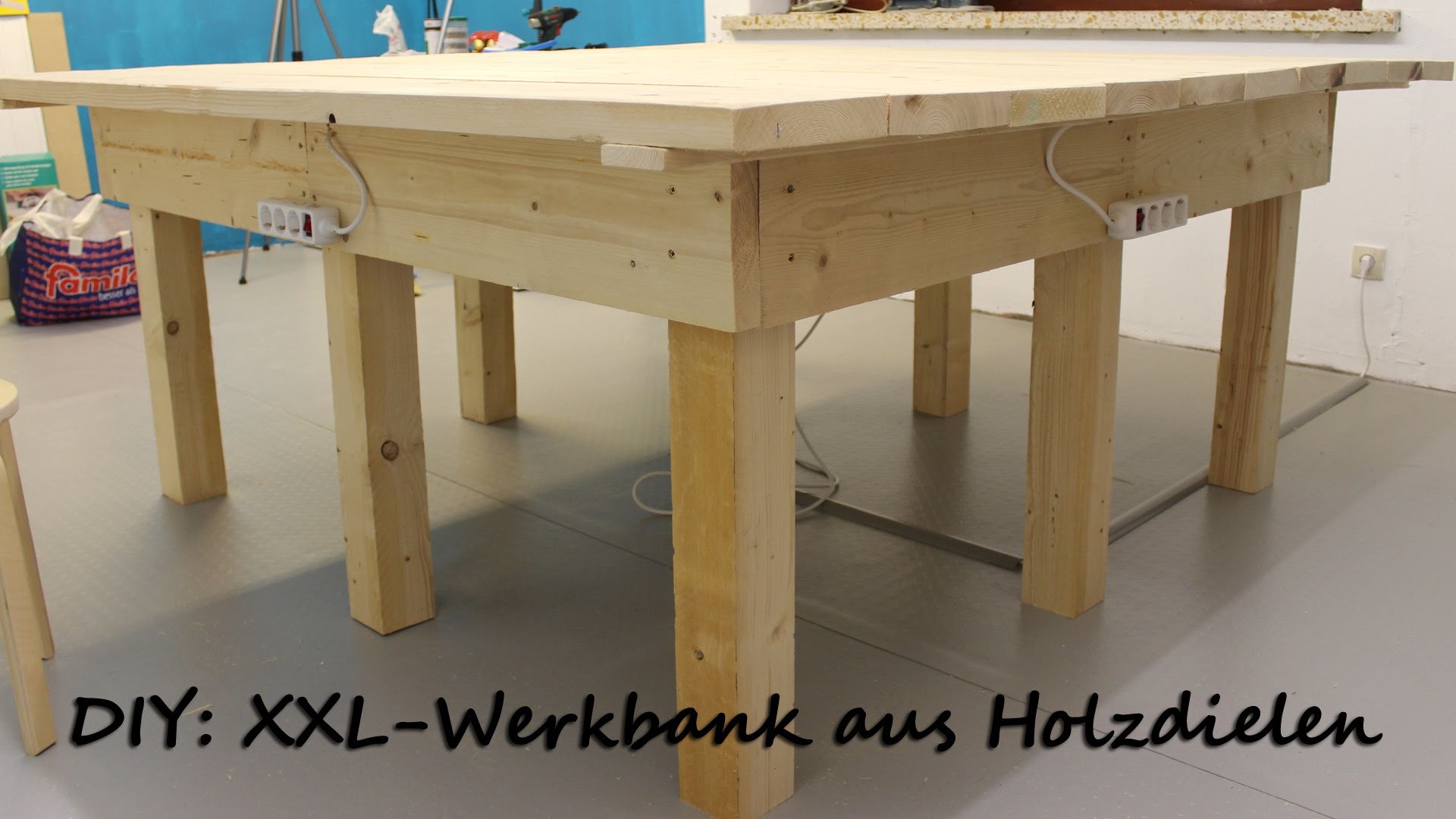 DIY Heimwerken Werkstatt: XXL-Werkbank aus Holzdielen | kreativBUNT