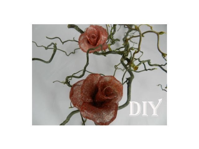 DIY: Heißkleber Deko - Rosen. hot glue deco roses