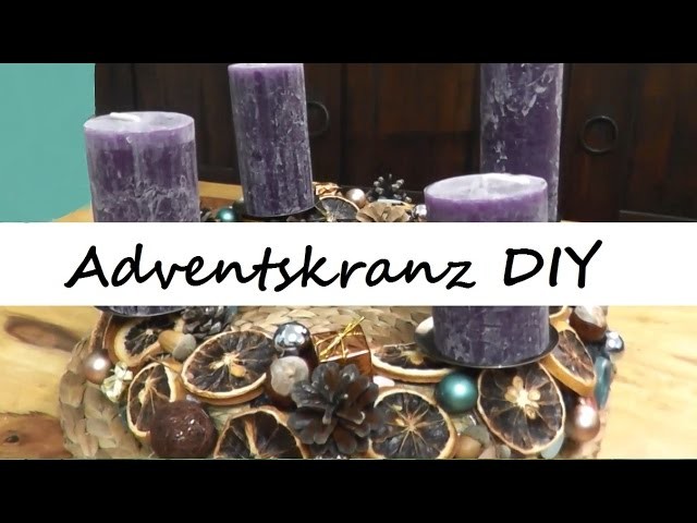 Ati Kreativ: Adventskranz DIY Türkis. Eulen. Lila