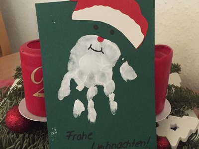 Weihnachtskarten mit Handabdruck.DIY