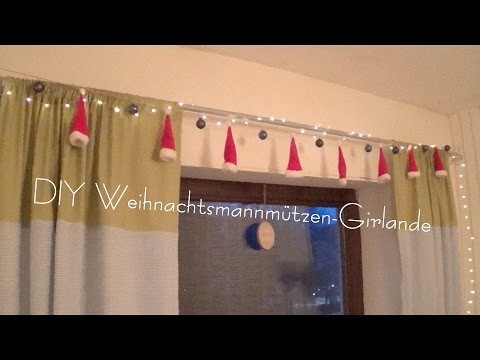 DIY Weihnachtsmannmützen-Girlande :)