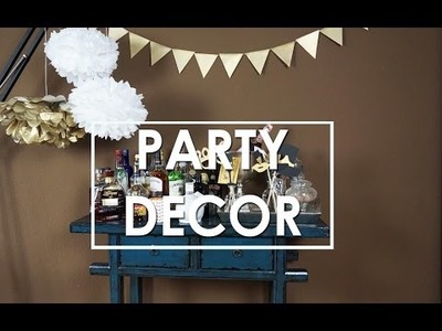 Einfache DIY Party Deko Ideen  (Fotoaccessoires, Pompoms, Wimpelgirlande) | Eileena Ley