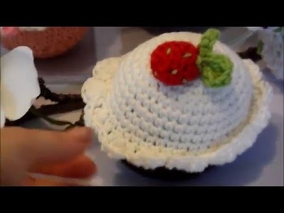 DIY : keka Muffin ,Cupcake,Törtchen häkeln,ERDBEERE Häkeln,selber machen Part 3 ANLEITUNG