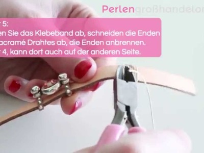 DIY: Armband mit lovi leder und Swarovski Fassung