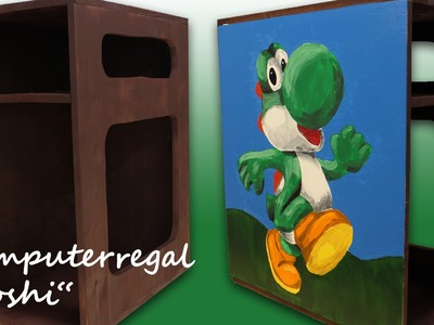 DIY Möbel Büro Tutorial: Computerregal Yoshi für Standrechner mit Ablage | kreativBUNT