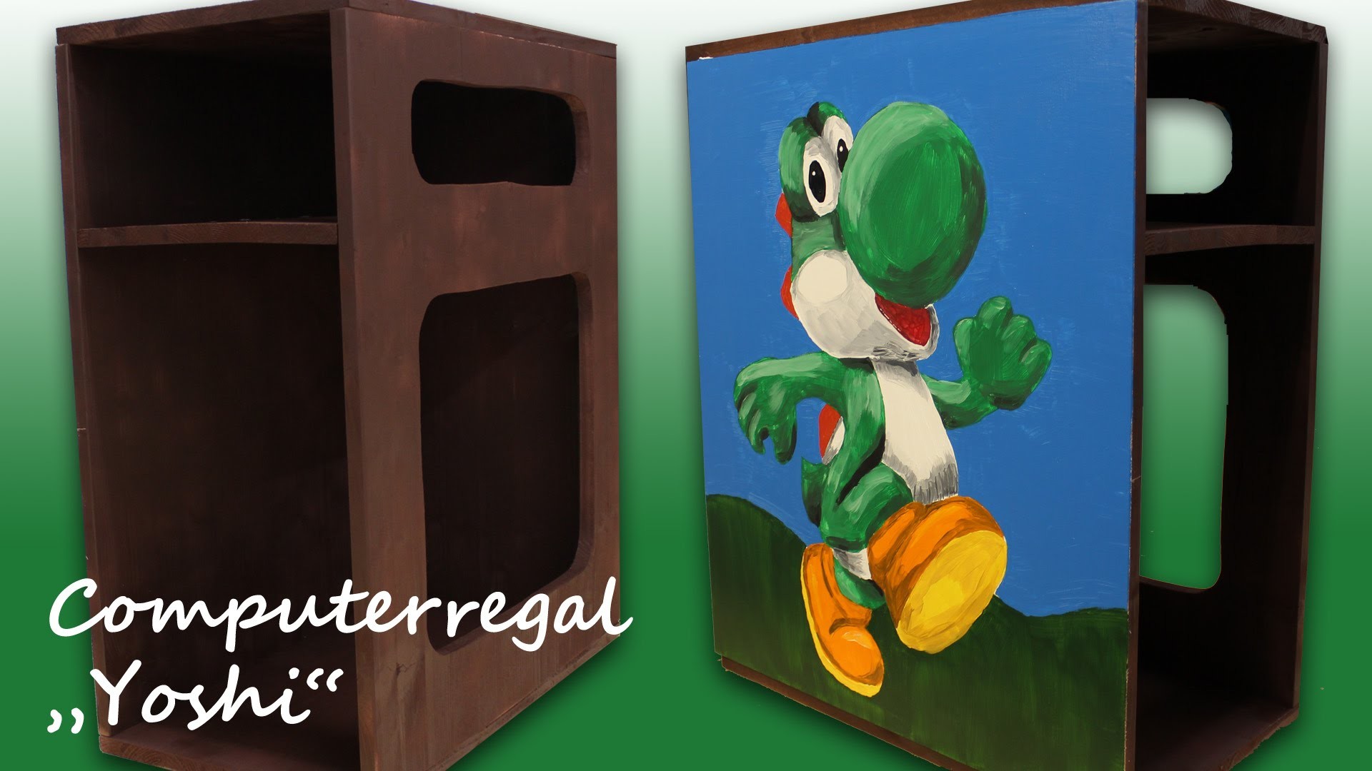 DIY Möbel Büro Tutorial: Computerregal Yoshi für Standrechner mit Ablage | kreativBUNT
