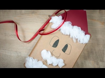 Geschenk verpacken - Weihnachtsmann | schön-einpacken