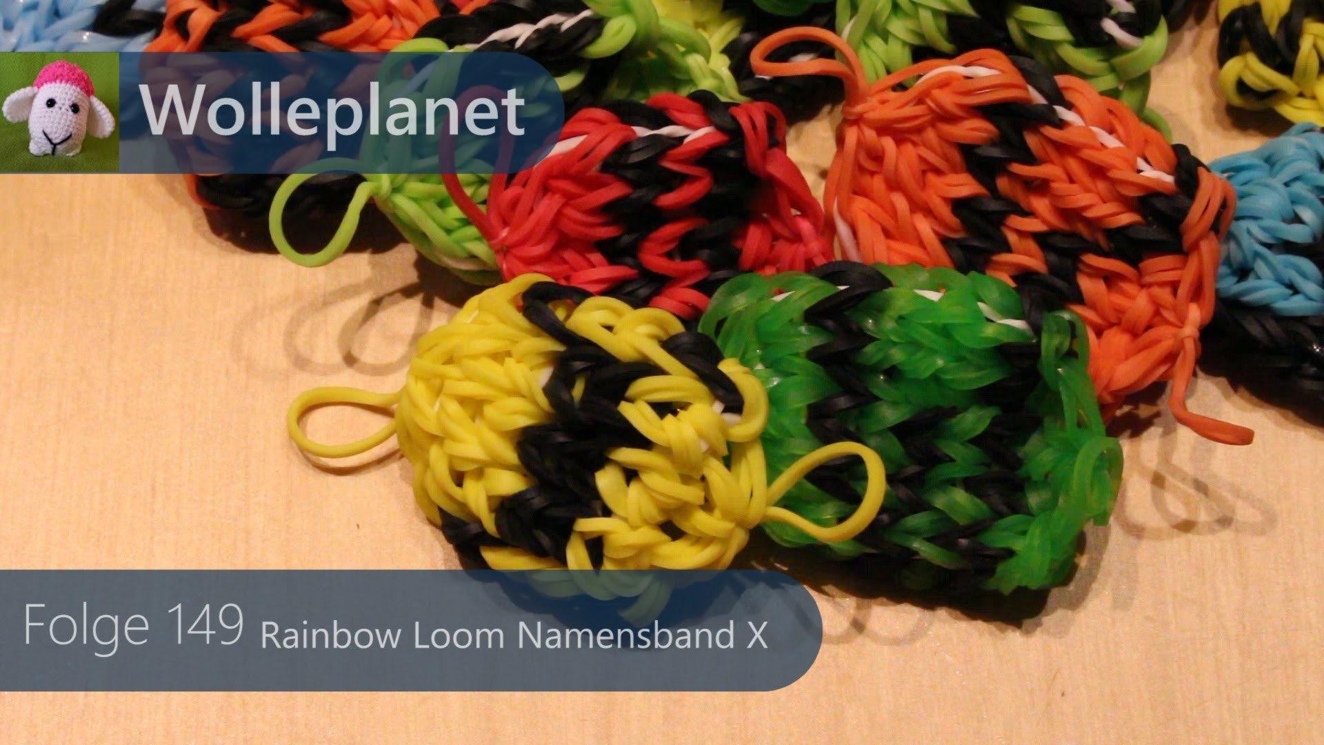 Rainbow Loom Namensband X mit Loom