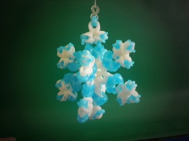 Schneeflocke 3D Snowflake Eiskristall Weihnachten Weihnachtsbaum - Schmuck Loom Bands