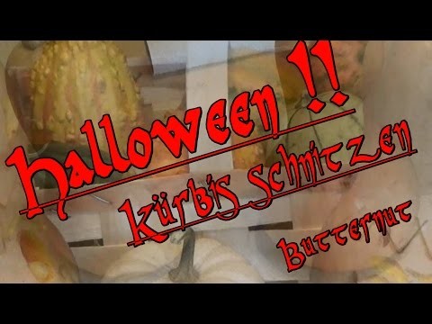 Halloween! Butternut Kürbis schnitzen ! Herbst Dekoration! DIY !!
