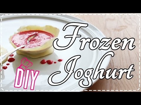 Rezept - DIY: Frozen Joghurt mit Schokobechern ♥