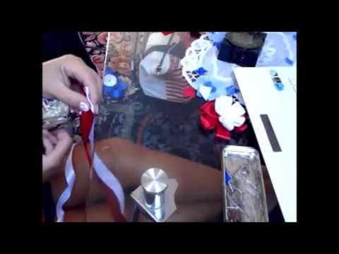 How to make ribbon flower and napkin rings  tutorial
