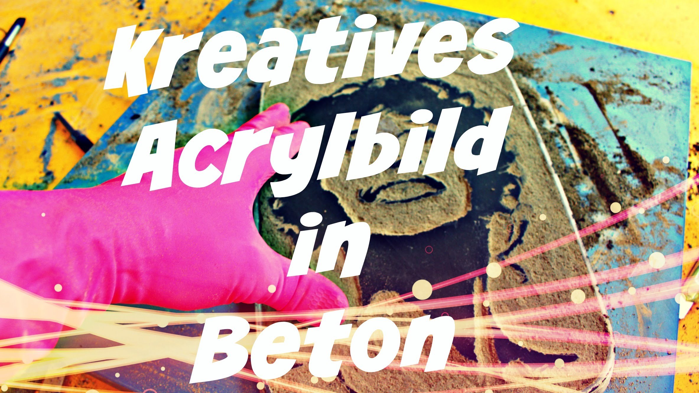 DIY: Beton Kreativ: Acrylbild in KNET-BETON GRAVIEREN!