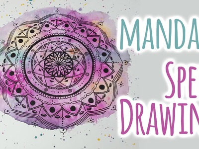 Speed Drawing ♥ Mandala on Watercolor ♥  Tattoo Design - DIY | Colorful