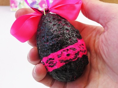 Kreative Osterdeko | DIY Osterei Deko in schwarz & pink | aussergewöhnliche Frühlings Deko gestalten