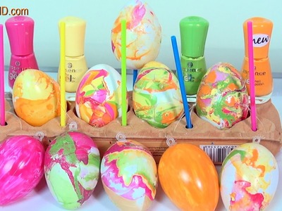 Eier färben mit Nagellack für Osterstrauß Bunte Ostereier DIY YouTube