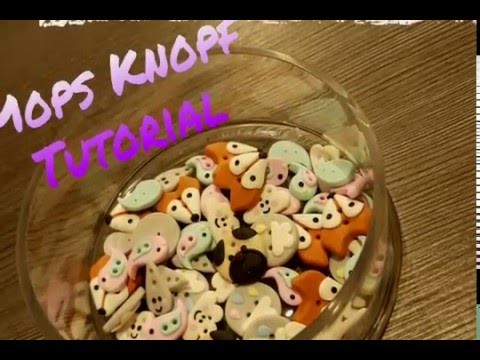 Mops Knopf Tutorial DIY Fimo