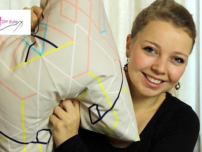DIY Eule: Kissenbezug mit Hotelverschluss nähen