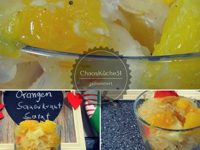 FITNESS SALAT - Orangen Sauerkraut  DIY Frisch Gesund Healthy