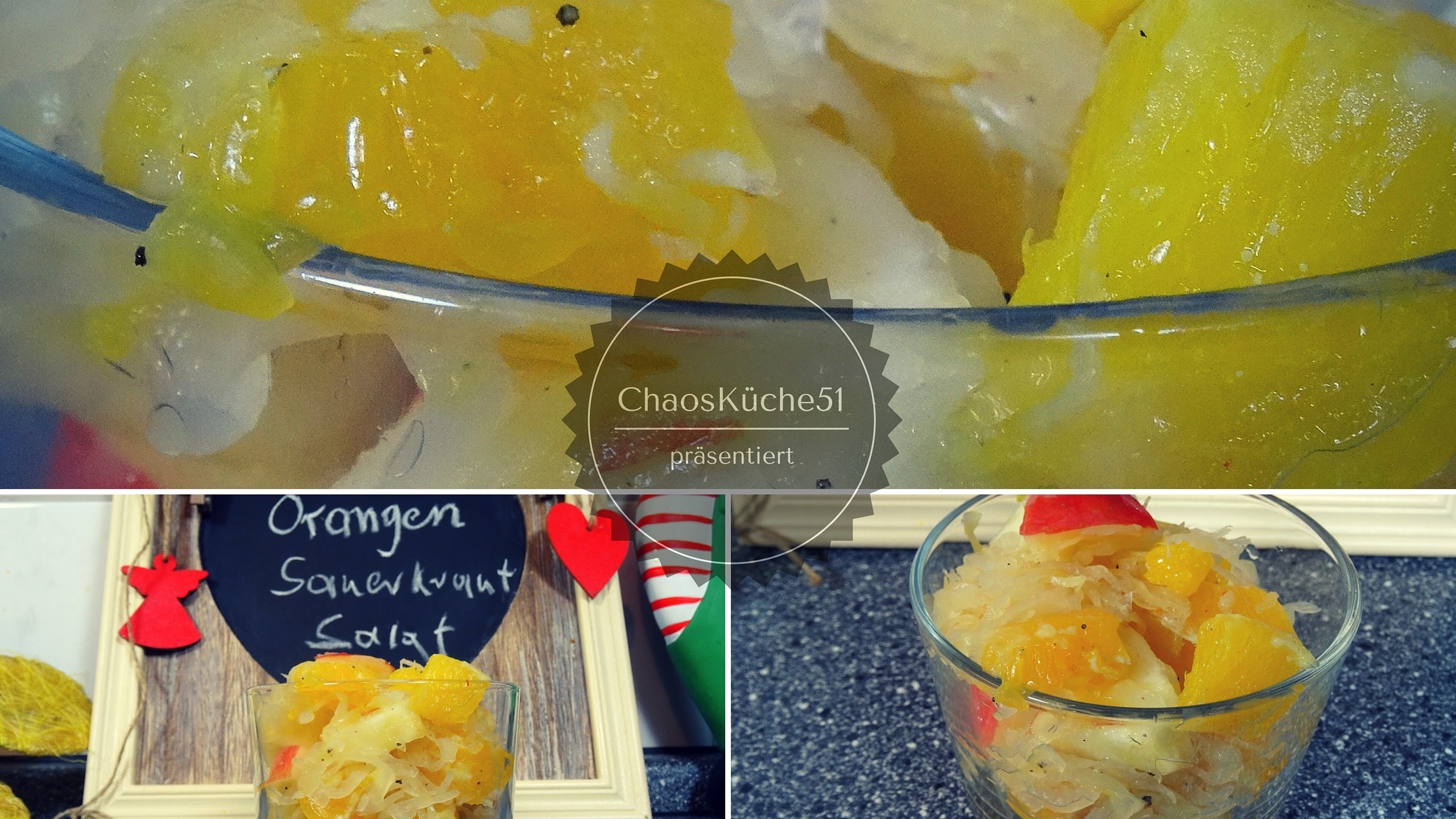 FITNESS SALAT - Orangen Sauerkraut  DIY Frisch Gesund Healthy