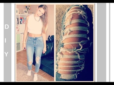 DIY Destroyed Jeans, Used Look ♥NEU♥ - LeileiStyle