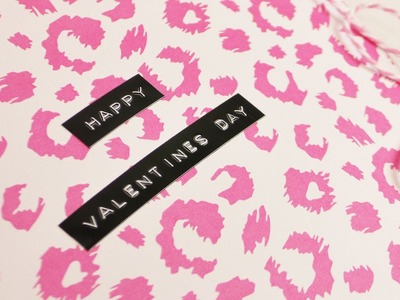 Leoparden Valentinstags Karte mit Schleife & Herzen ♥ süße Karte selber machen | 14. Februar