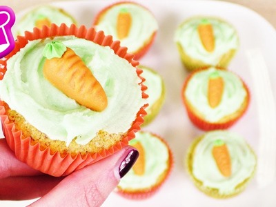 Super leckere Möhren Cupcakes für Ostern | Cupcakes mit Nüssen & Karotten | Süße Deko Idee
