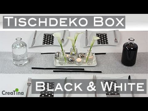 Tischdeko | Tischdeko-Box | Every Day "Black & White | Tischdekoration DIY