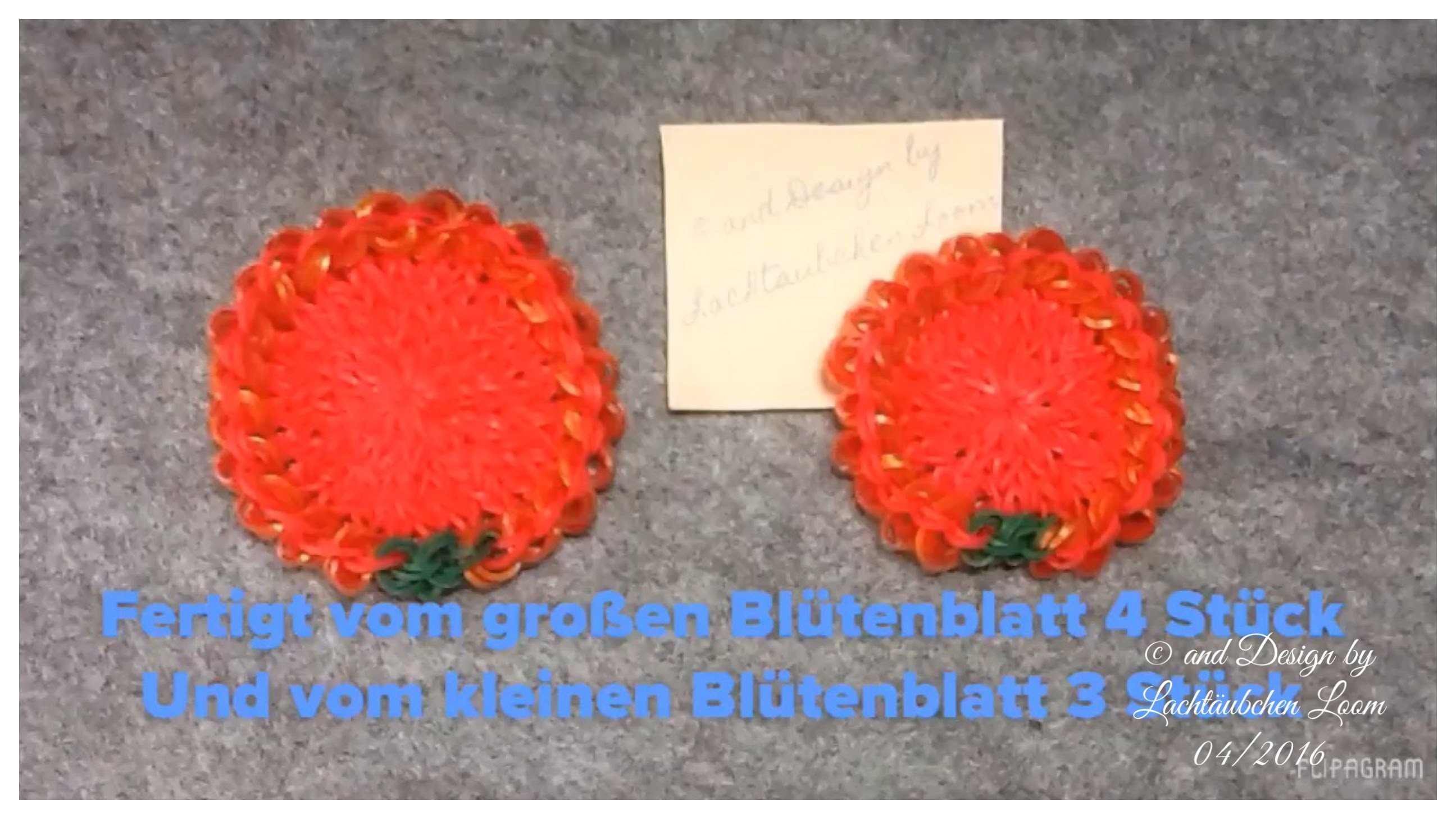 1. Teil - Rainbow Loom 3D Rose mit englischen Untertiteln von Lachtaeubchen Loom