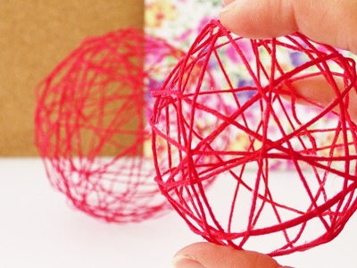 Deko Kugel aus Fäden | Frühlingsdeko aus Fäden & Ballons | Zimmerdeko einfach selber machen | DIY