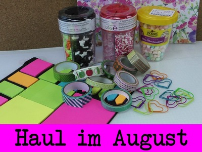 DIY Haul August | Neues Washitape | Rossmann, DM, Tedi | Post Its & Herzchen-Büroklammern