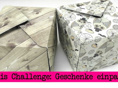 DIY Inspiration Challenge #17 Geschenke verpacken | Kathis Challenge | Tutorial - Do it yourself