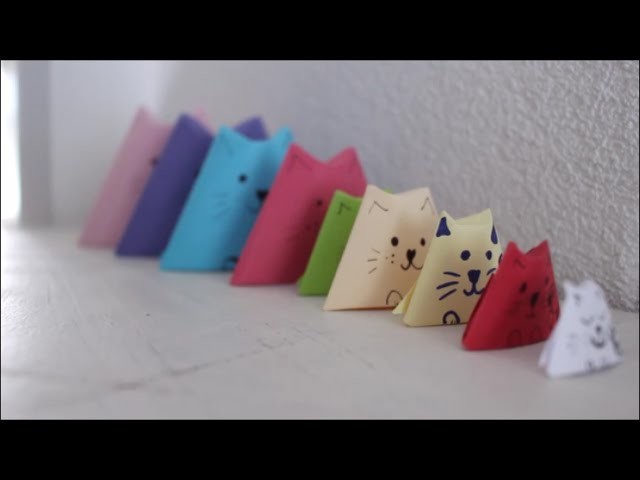 DIY: Katzen Origami stapelbar. Video in Schweizerdeutsch