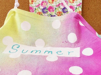 "Sommer" Tasche mit Fashion Spray gestalten | Kathi färbt ihre selbstgenähte Tasche | Punkte