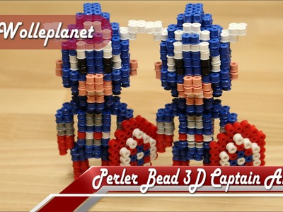 Perler Bead 3D Captain America