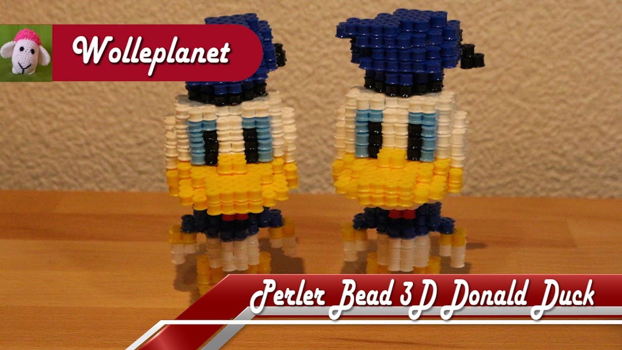 Perler Bead 3D Donald Duck