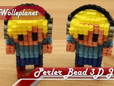 Perler Bead 3D Junge mit Kopfhörer