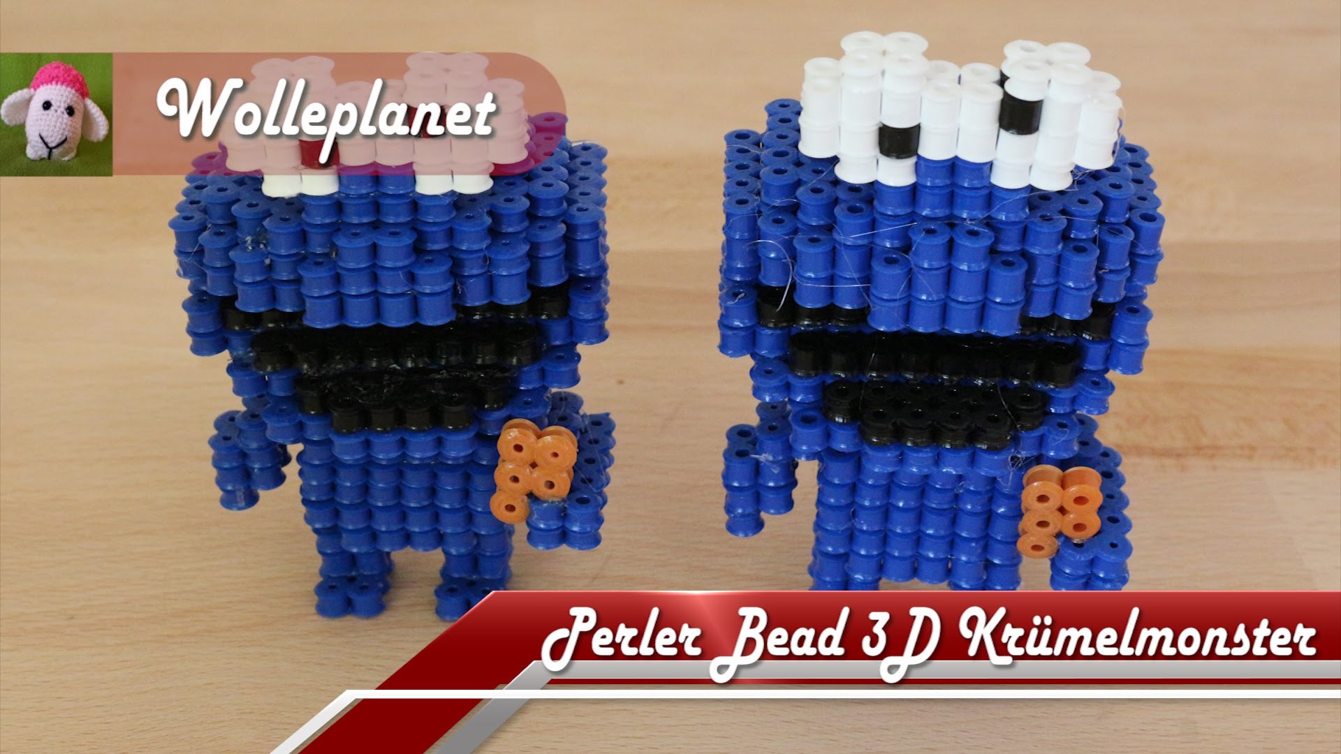 Perler Bead 3D Krümelmonster "Sesamstraße"