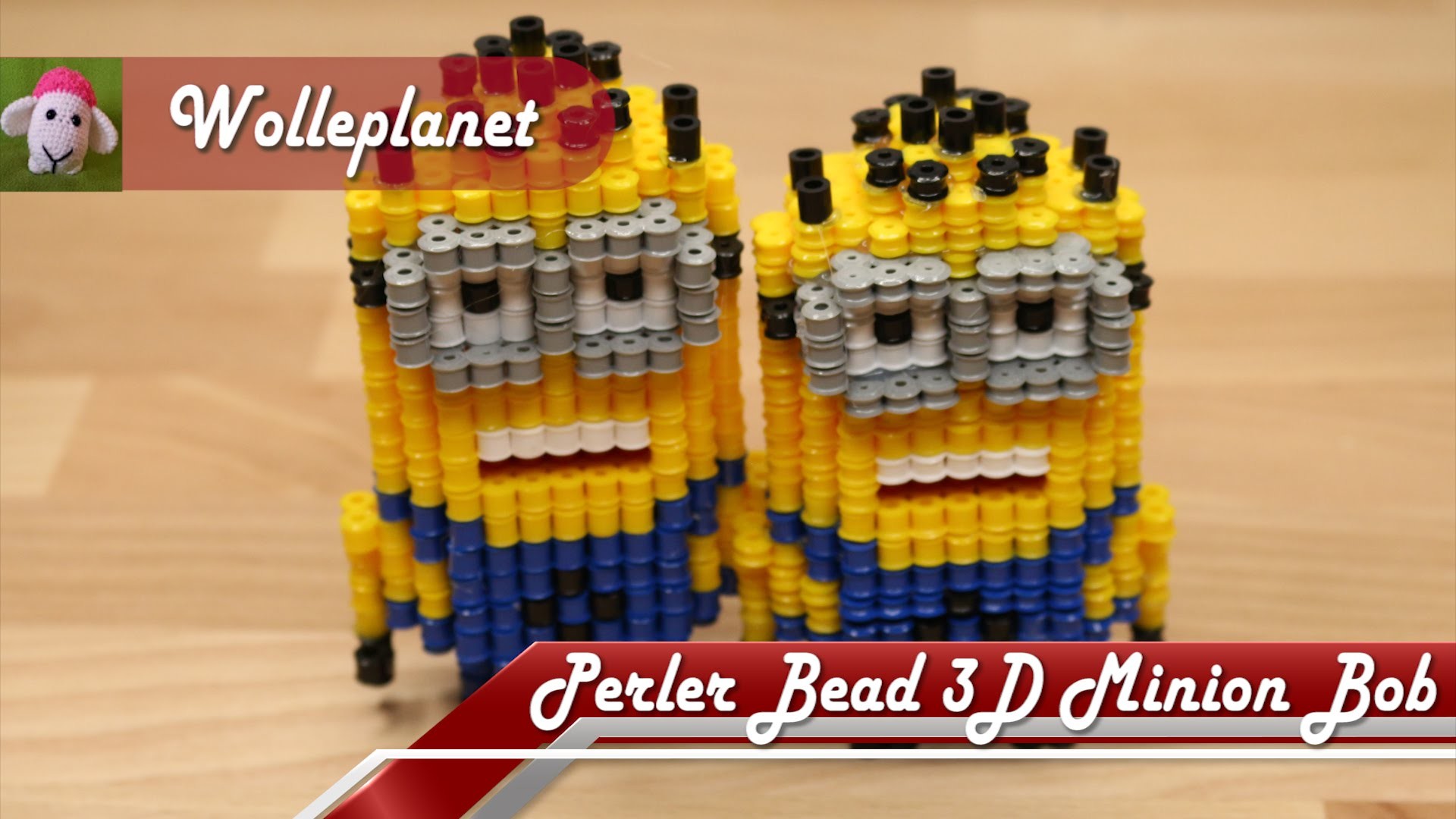 Perler Bead 3D Minion Bob